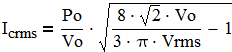 Formula for RMS current of boost capacitor