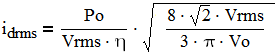 Formula for RMS current of boost diode