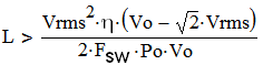 Boost inductance formula